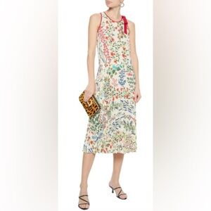 Red Valentino - Multi floral printed pleated midi dress
